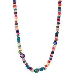 16 In. Multi-Colored Bead Chain Necklace