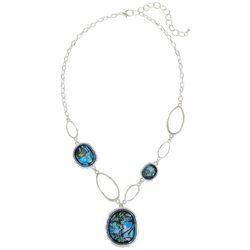 Bay Studio Abalone Oval Link Frontal Necklace With Extender