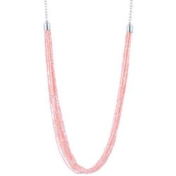 Bay Studio 34 In. Multi-Row Seed Bead Frontal Necklace