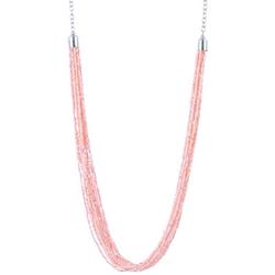 34 In. Multi-Row Seed Bead Frontal Necklace