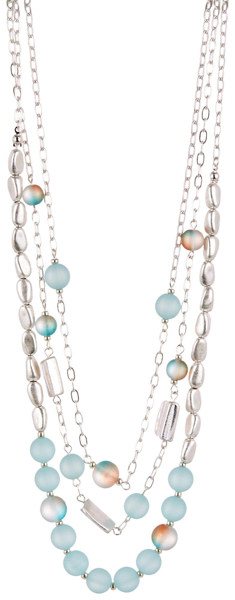 3-Row 20 In. Beaded Necklace