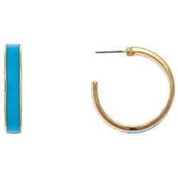 Bay Studio Solid Color C-Hoop Gold Tone 1.5 in Drop Earrings