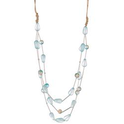 3-Row 24 In. Beaded Adjustable Necklace