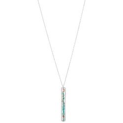 28 In. Beaded Stick Pendant Chain Necklace