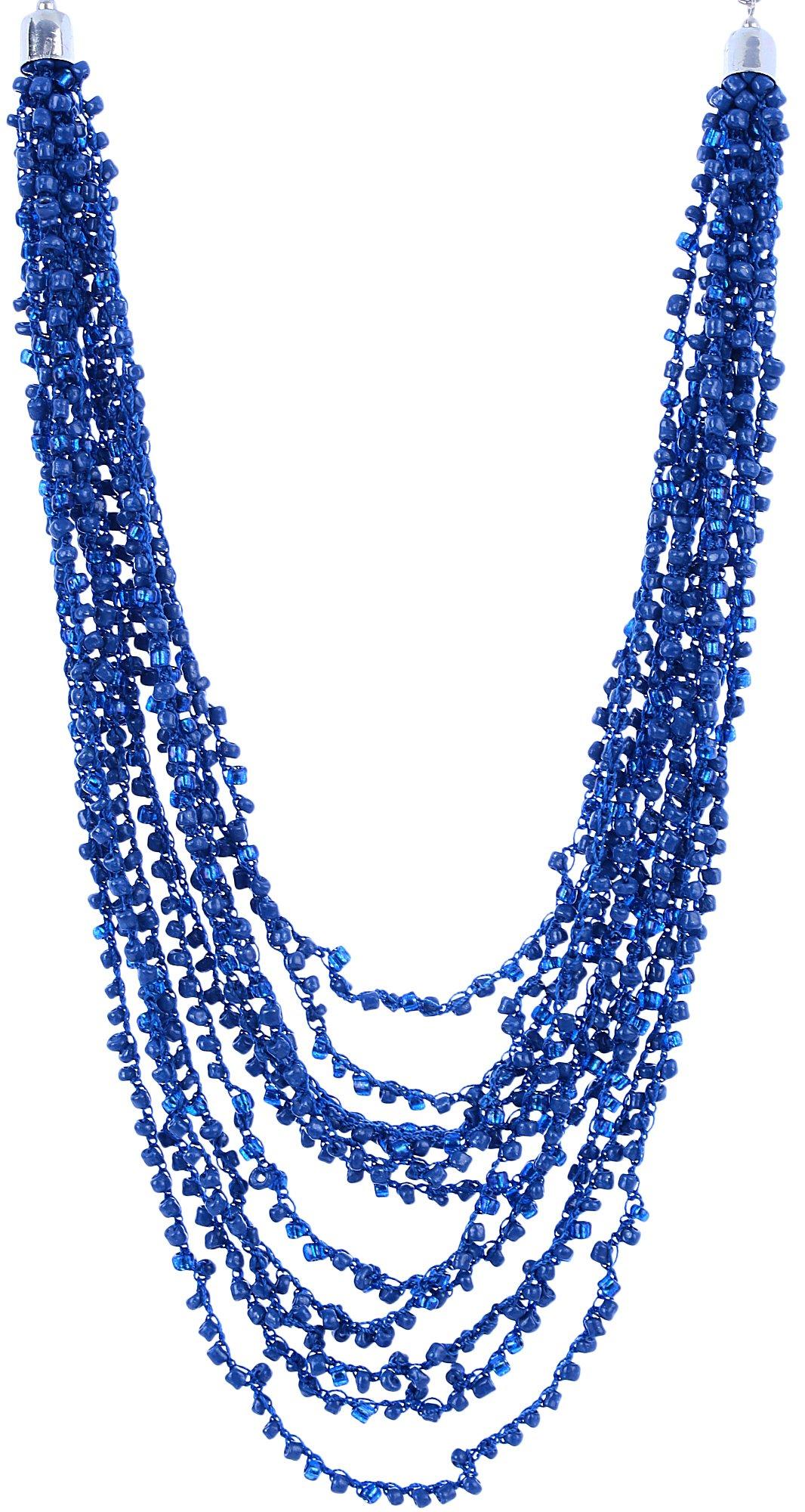 Multi-Row 16 In. Crochet Seed Bead Necklace