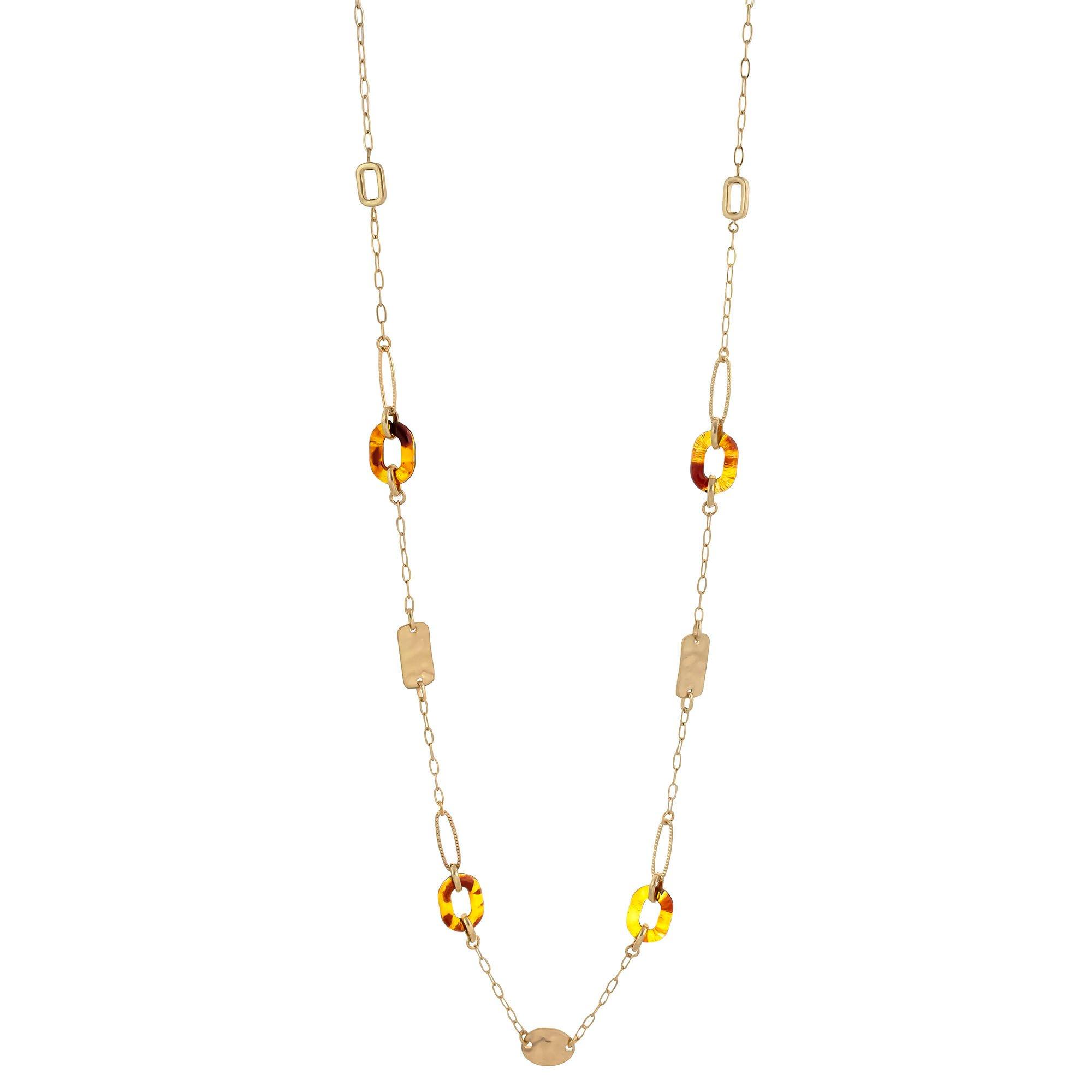 36 In. Tortoiseshell Links Chain Necklace