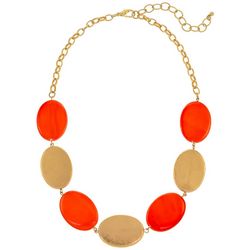 Bay Studio Oval Disc Frontal Necklace With Extender