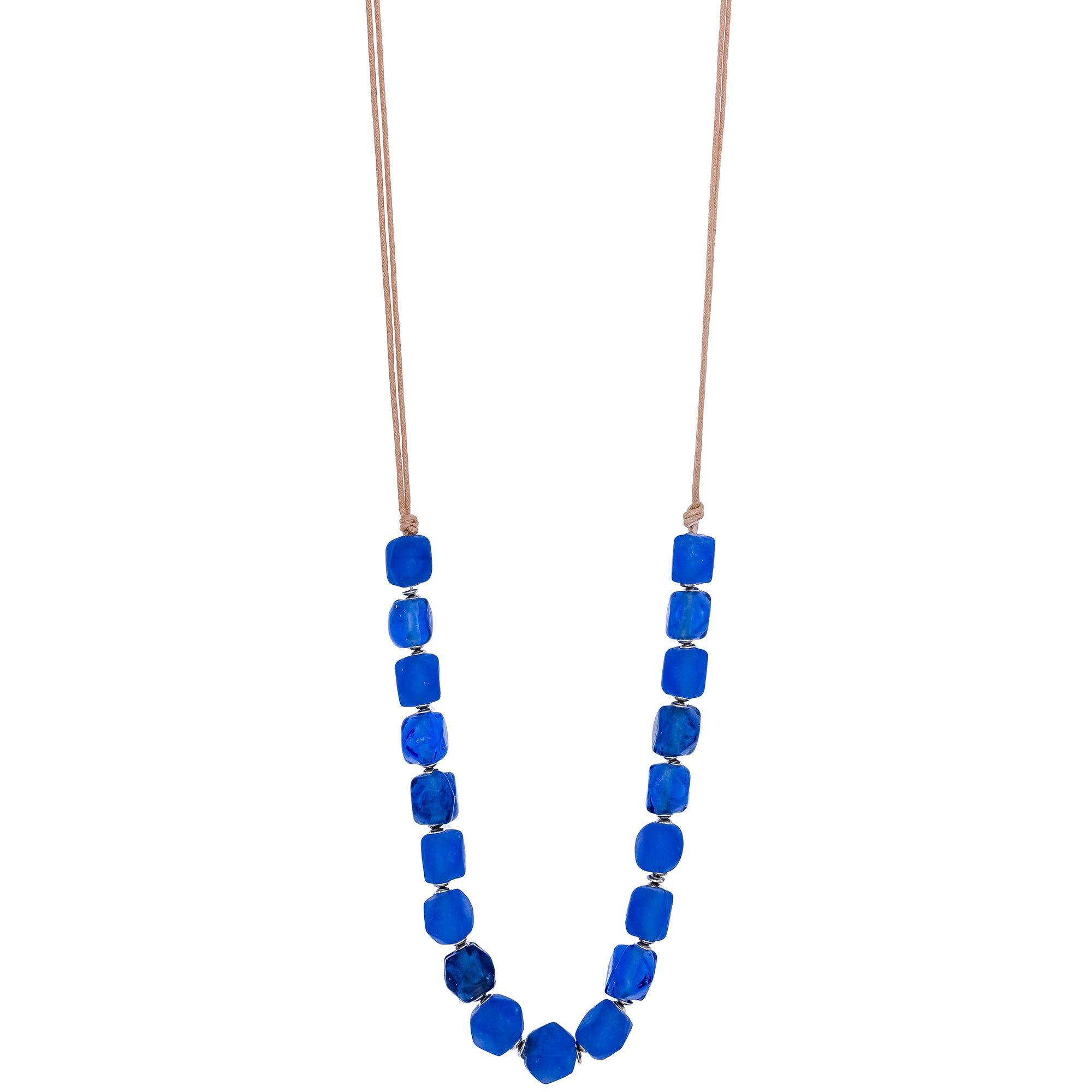 34 In. Bead Front Cord Long Necklace