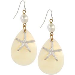2.25 In. Starfish Teardrop Dangle Earrings