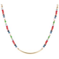 Bunulu 15 In. Multi-Colored Bead Bar Necklace