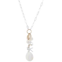 Starfish Shell Pearl Bead Chain Y-Necklace
