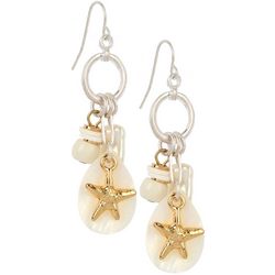Bay Studio 2.25 In. Starfish Pearl Charms Dangle Earrings