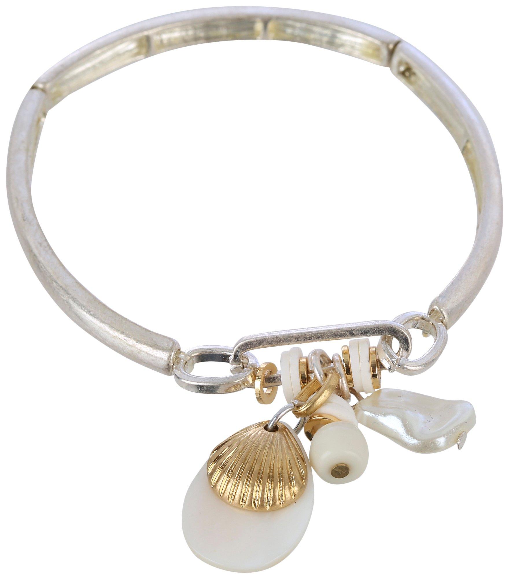 Shell Pearl Bead Stretch Bracelet