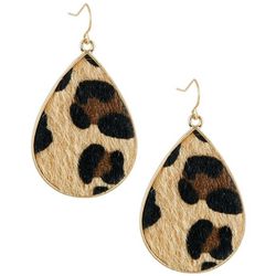 Bay Studio Leopard Textured Teardrop Gold Tone Earrings