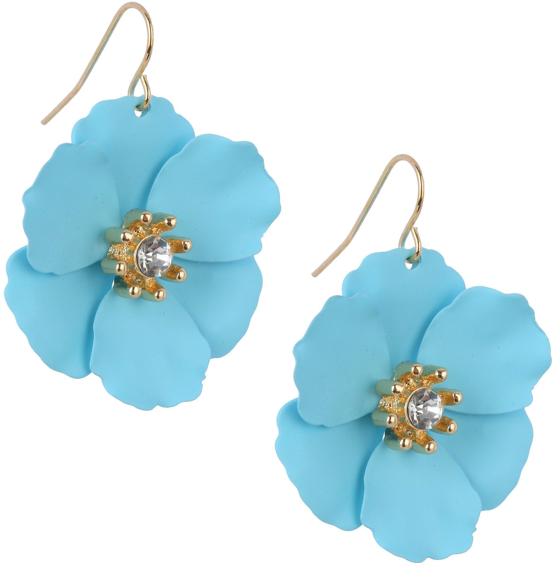 Bay Studio Crystal Flower Dangle Earrings
