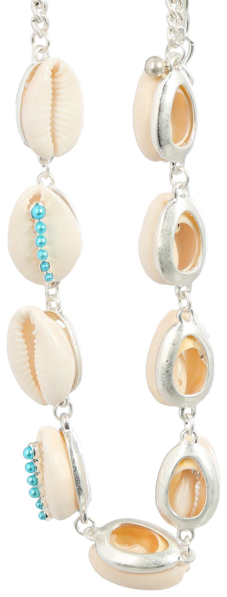 16 In. Frontal Cowrie Shell Necklace
