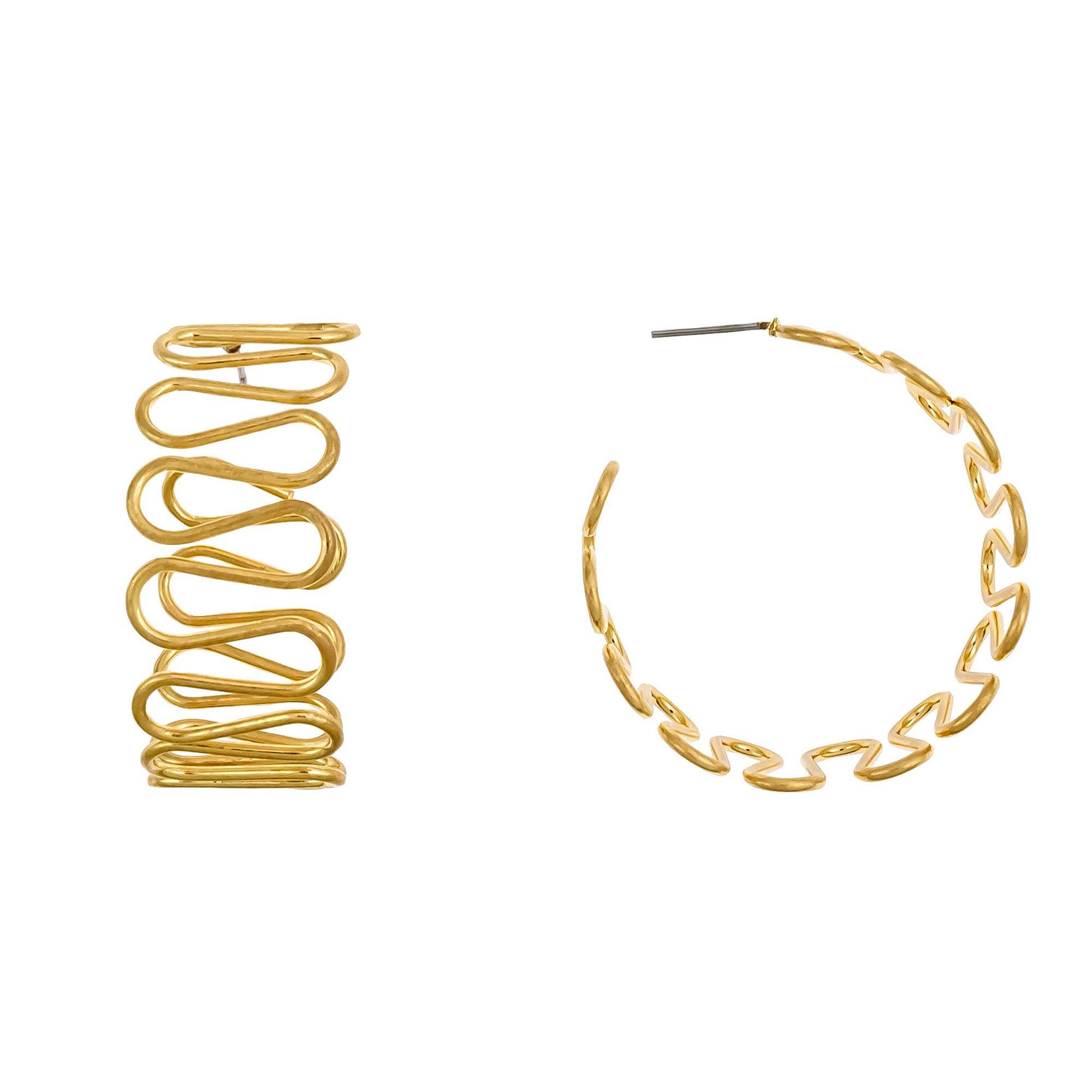 Bunulu S-Swirl C-Hoop Earrings