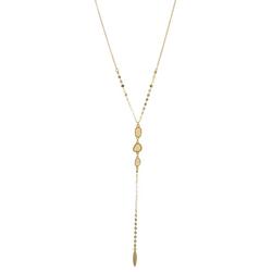 22 In. Natural Stone Drop Chain Y-Necklace