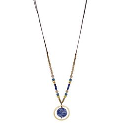 Bay Studio 34 In. Circle Disc Bead Cord Necklace