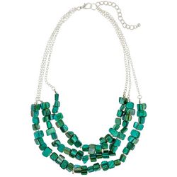 Bay Studio 3-Row Shell Chip Frontal Necklace
