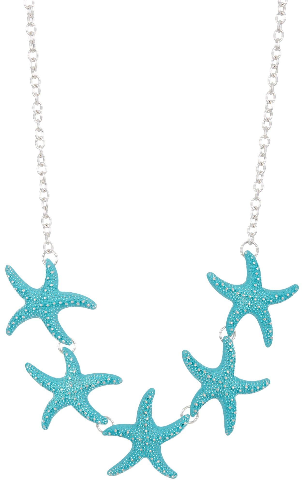 Enamel Starfish Frontal Necklace