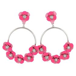 Bay Studio Open Circle Flower Dangle Earrings