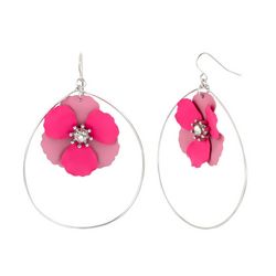 Bay Studio Flower Open Teardrop Dangle Earrings
