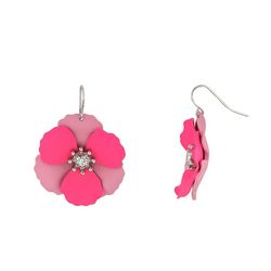 Bay Studio Rhinestone Flower Drop Dangle Earrings