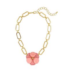 Bay Studio 14 In. Large Flower Chain Choker Necklace