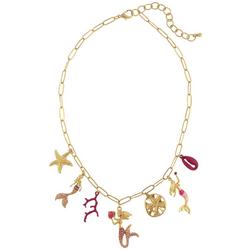 18 In. Mermaid Sealife Frontal Necklace