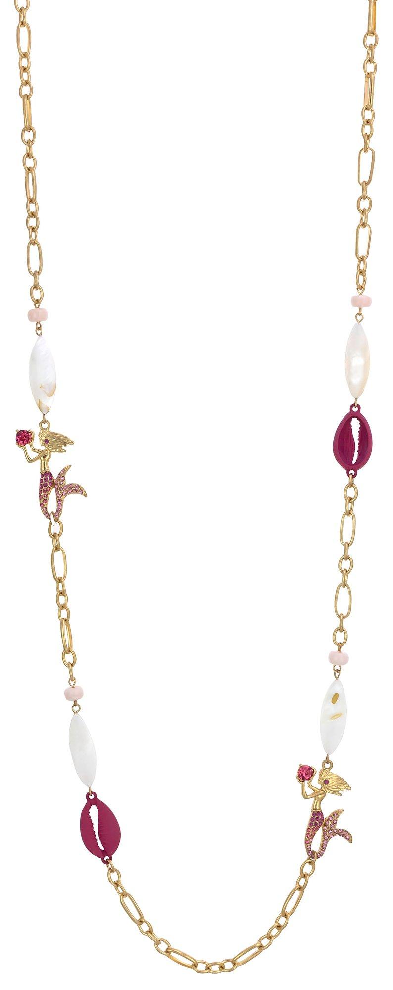 36 In. Mermaids & Shell Charms Necklace