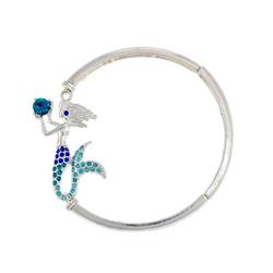 7 In. Pave Mermaid Stretch Bracelet