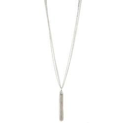 Bay Studio 34in Chain & Rhinestone Layered Tassel Necklace