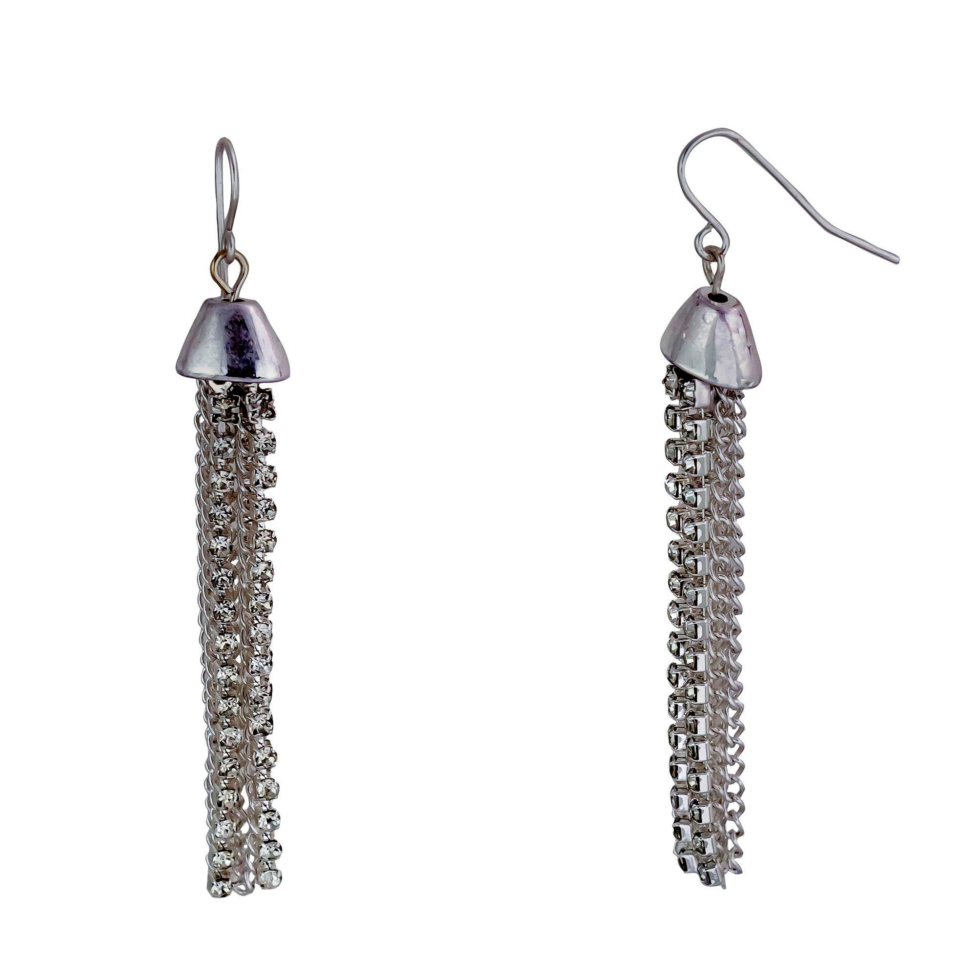 Bay Studio Chain & Rhinestone Drop Earrings