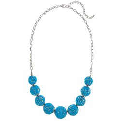 Bay Studio 18 In. Seed Bead Ball Frontal Necklace
