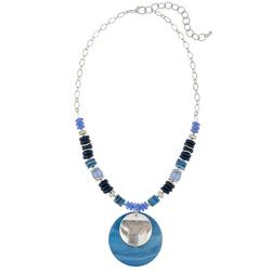 18 In. Layered Discs Beaded Necklace