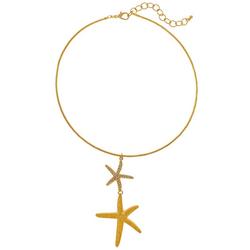 Double Pave Starfish Chain Necklace