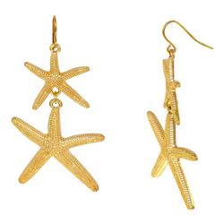 Double Starfish Dangle Earrings