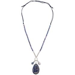 Bay Studio Bead Stone Pendant Necklace 20 In. With Extender