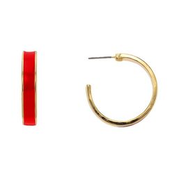 Bay Studio Solid Color C-Hoop Gold Tone 1.5 in Drop Earrings