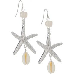 Bay Studio 2.75 In. Beaded Shell Starfish Dangle Earrings