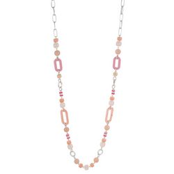 Bay Studio 34 In. Beaded Large Oval Link Necklace