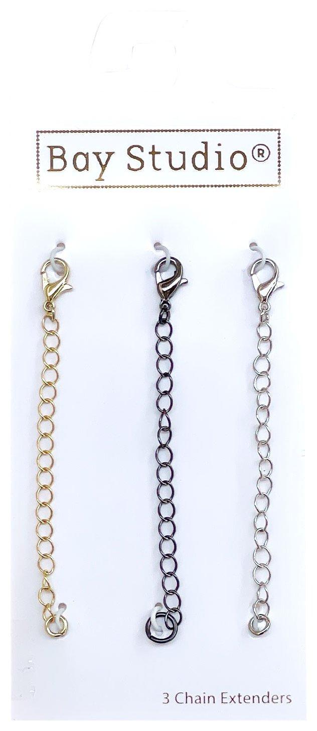 3-pc. Chain Extenders Silver Gold Hematite