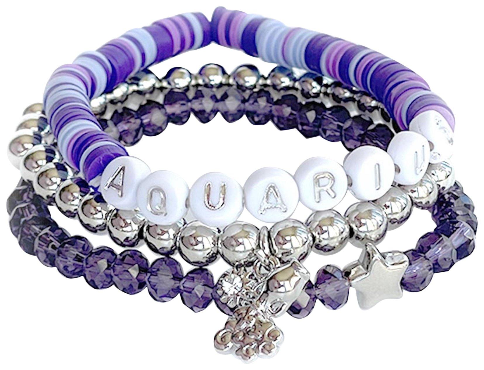 3-Pc. 7 In. Aquarius Bead Bracelet Set