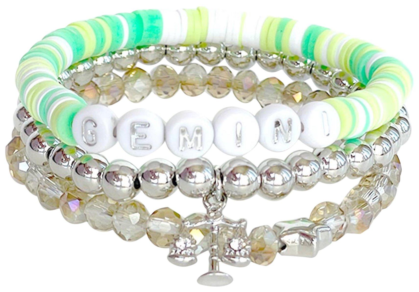 Jewelry Made By Me 3-Pc. 7 In. Gemini Bead Bracelet Set