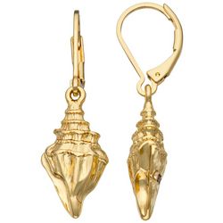 Napier Seashell Drop Leverback Earrings