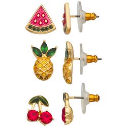 Napier 3-pc. Fruit Stud Earrings