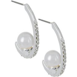 You're Invited 1 In. Pave Pearl Dangle Earrings
