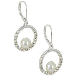 You're Invited Pave Open Circle Drop Earrings