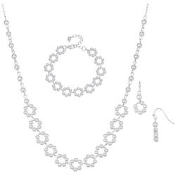 3-Pc. Faux Pearl Circles Jewelry Set